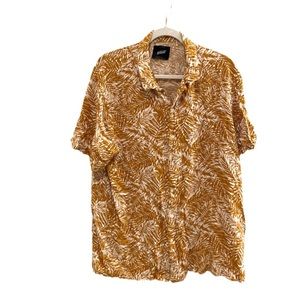 Mens LFTMAN Hawaiian Resort palm print button down shirt